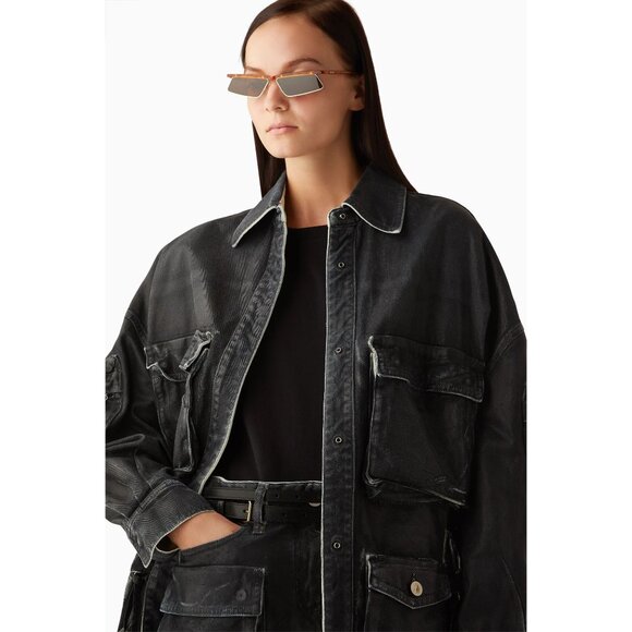 THE ATTICO Aria Sunglasses in Yellow Gold Blonde T-shell Brown New Womens Sunnie - Picture 15 of 15